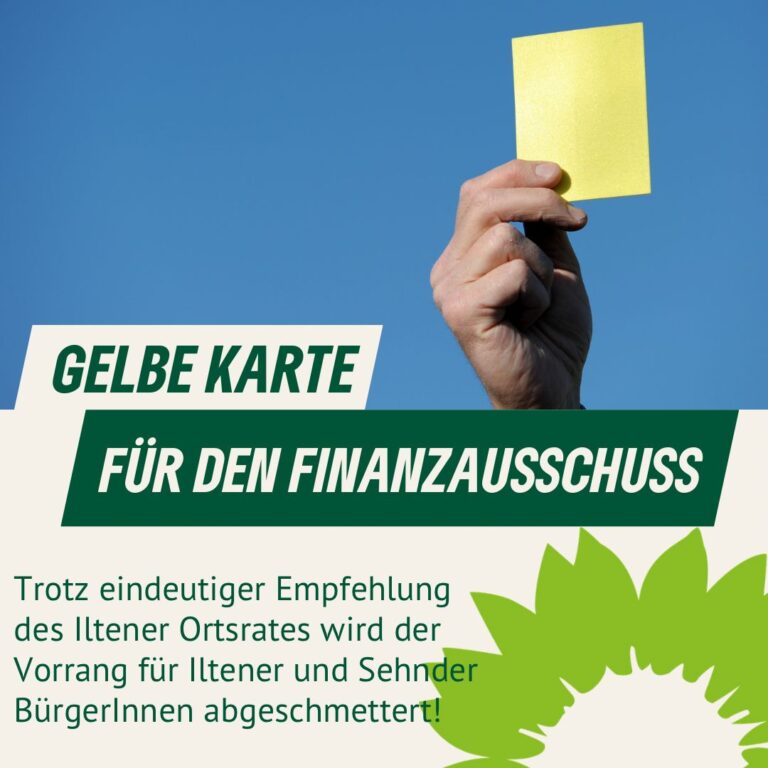 Gelbe Karte für den Finanzausschuss